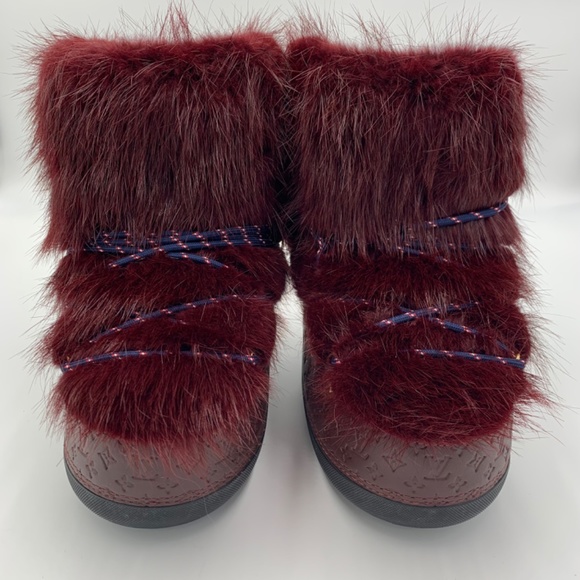 LOUIS VUITTON Off-Piste Beaver Fur Snow Boots WOMENS SZ 8 to 8.5 - Picture 6 of 12